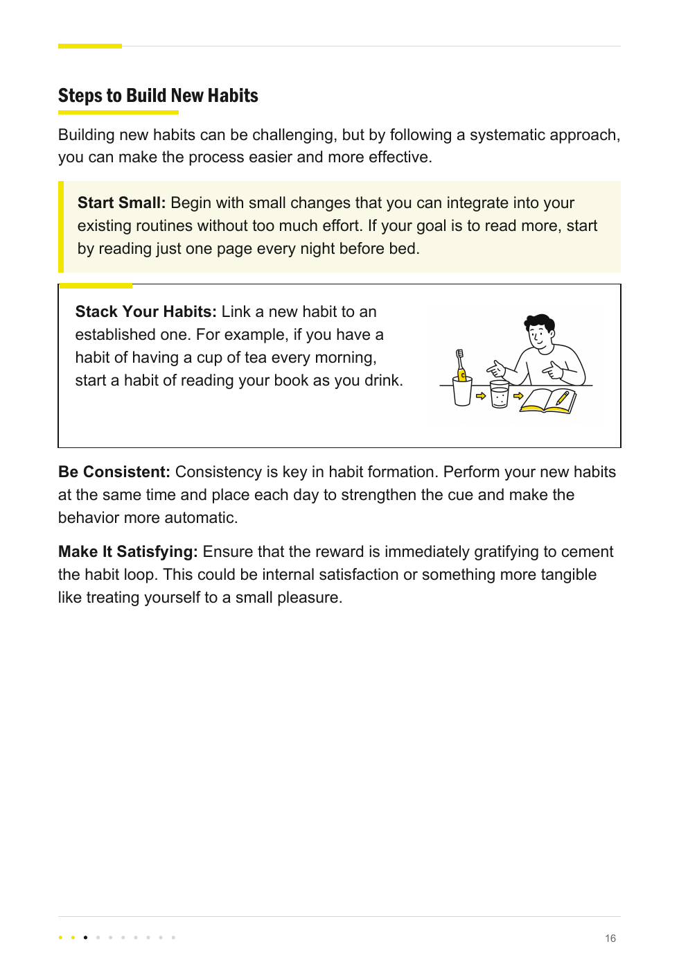 Page 16 of The Discipline Code: steps to build new habits